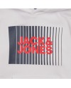 Sweat-shirt enfant garcons Jack & Jones JJELOGO TEE LS ONECK 2 COL JNR Blanc