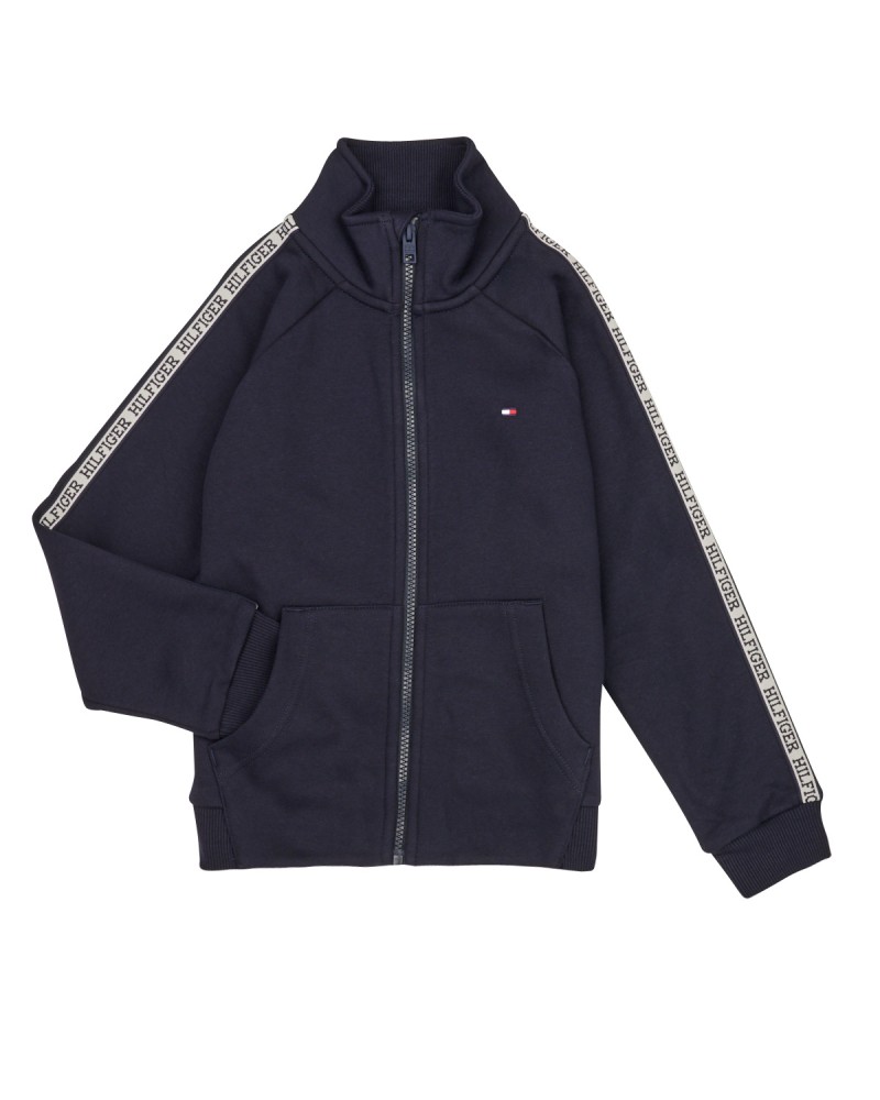 Sweat-shirt enfant garcons Tommy Hilfiger MONOTYPE TAPE ZIPTROUGH Marine
