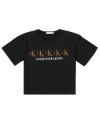 T-shirt enfant filles Calvin Klein Jeans CK REPEAT FOIL BOXY T-SHIRT Noir