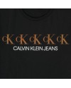 T-shirt enfant filles Calvin Klein Jeans CK REPEAT FOIL BOXY T-SHIRT Noir